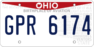 OH license plate GPR6174