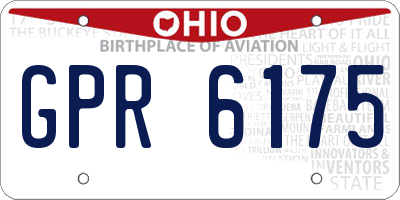 OH license plate GPR6175