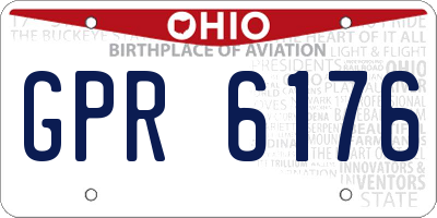 OH license plate GPR6176