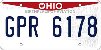 OH license plate GPR6178