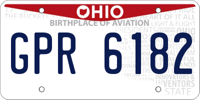 OH license plate GPR6182