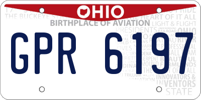 OH license plate GPR6197