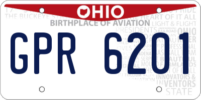 OH license plate GPR6201