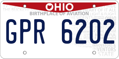 OH license plate GPR6202