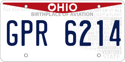 OH license plate GPR6214