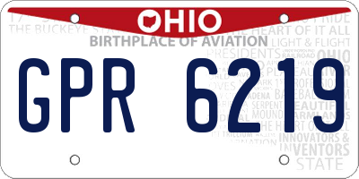 OH license plate GPR6219