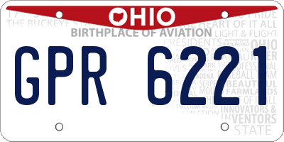 OH license plate GPR6221