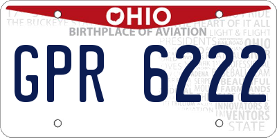OH license plate GPR6222