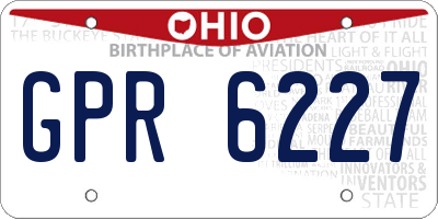 OH license plate GPR6227