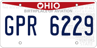 OH license plate GPR6229