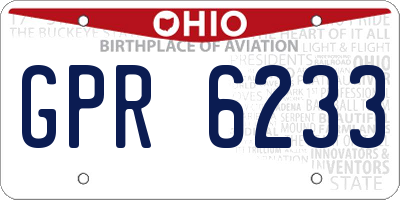 OH license plate GPR6233