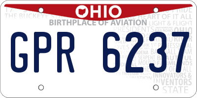 OH license plate GPR6237