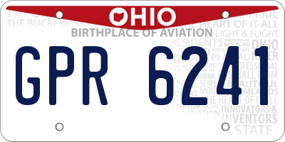 OH license plate GPR6241