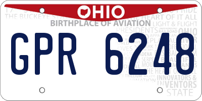 OH license plate GPR6248