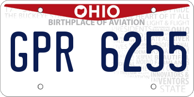 OH license plate GPR6255