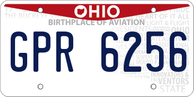 OH license plate GPR6256