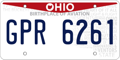 OH license plate GPR6261