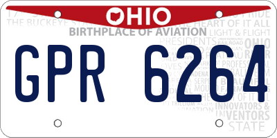 OH license plate GPR6264