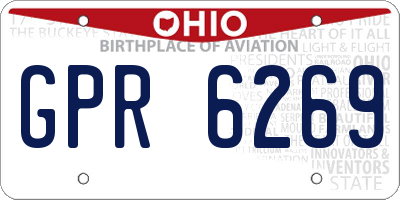 OH license plate GPR6269