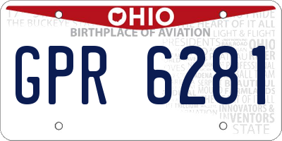OH license plate GPR6281