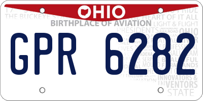 OH license plate GPR6282