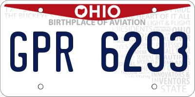OH license plate GPR6293