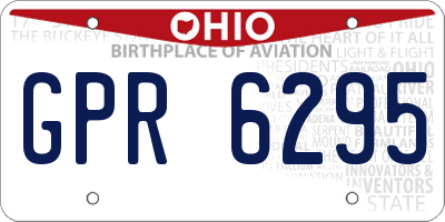 OH license plate GPR6295