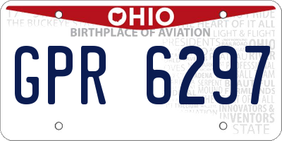 OH license plate GPR6297