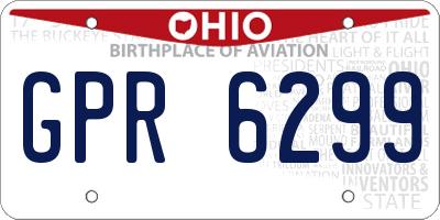 OH license plate GPR6299