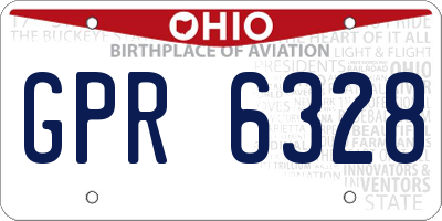 OH license plate GPR6328