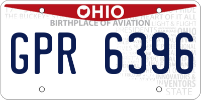 OH license plate GPR6396