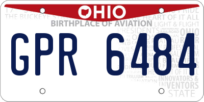 OH license plate GPR6484