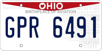 OH license plate GPR6491