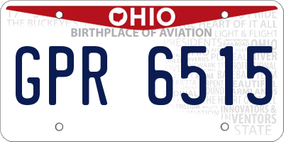 OH license plate GPR6515