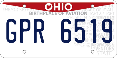 OH license plate GPR6519