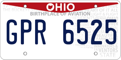 OH license plate GPR6525