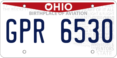 OH license plate GPR6530