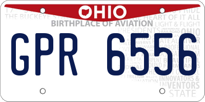 OH license plate GPR6556