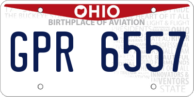 OH license plate GPR6557