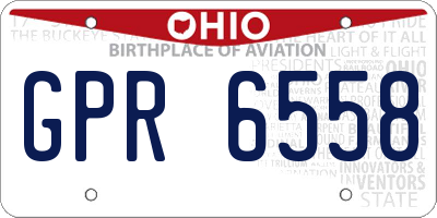 OH license plate GPR6558