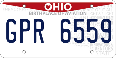 OH license plate GPR6559