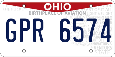 OH license plate GPR6574