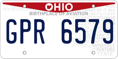 OH license plate GPR6579