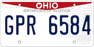 OH license plate GPR6584