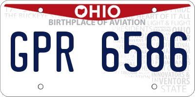 OH license plate GPR6586