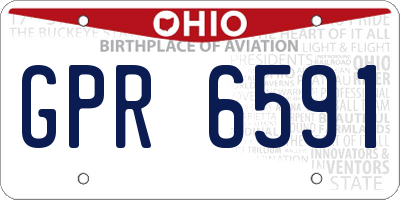OH license plate GPR6591