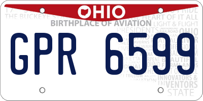 OH license plate GPR6599