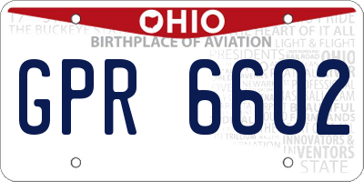 OH license plate GPR6602