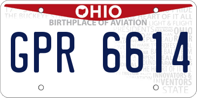 OH license plate GPR6614