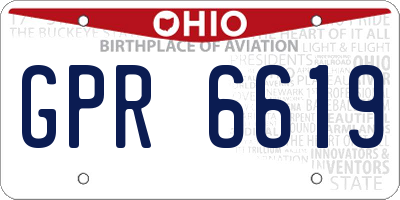 OH license plate GPR6619